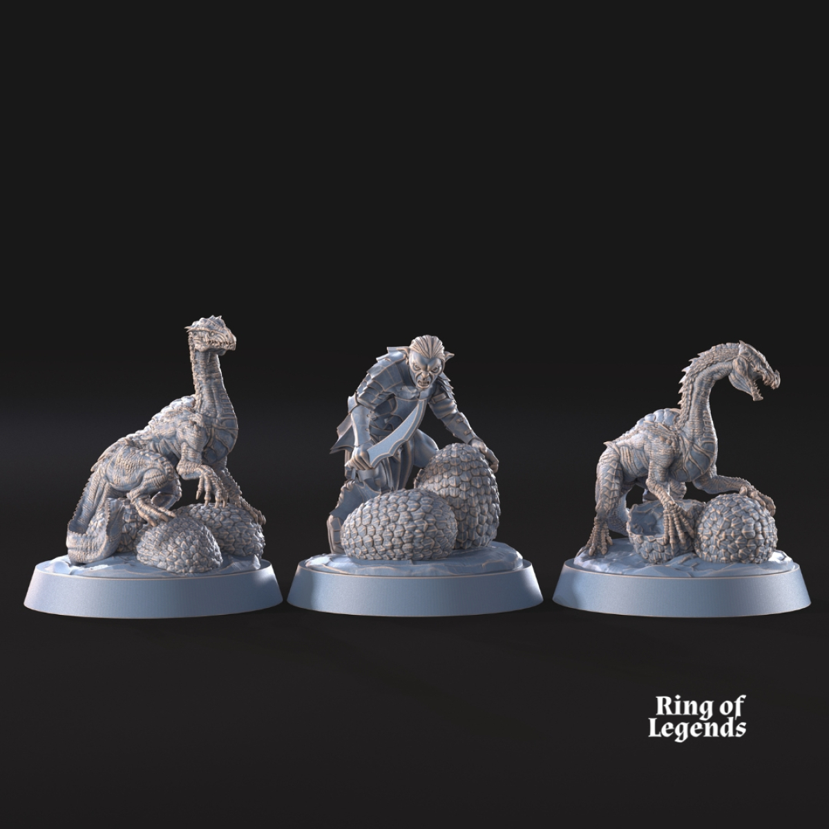 Mountain dragon with Eggs